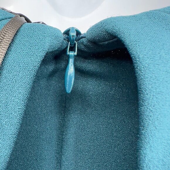 Joseph Ribkoff Signature Teal Ruffle Gown - Size 4 (US) NWT - Picture 6 of 12